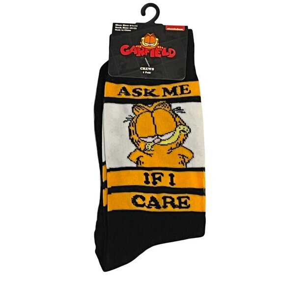 Other - Garfield Socks Mens Funny Crew Ask Me If I Care Comic Graphic